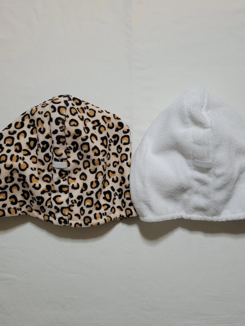 Leopard Print White Microfiber Hair Towel Wrap NWOT